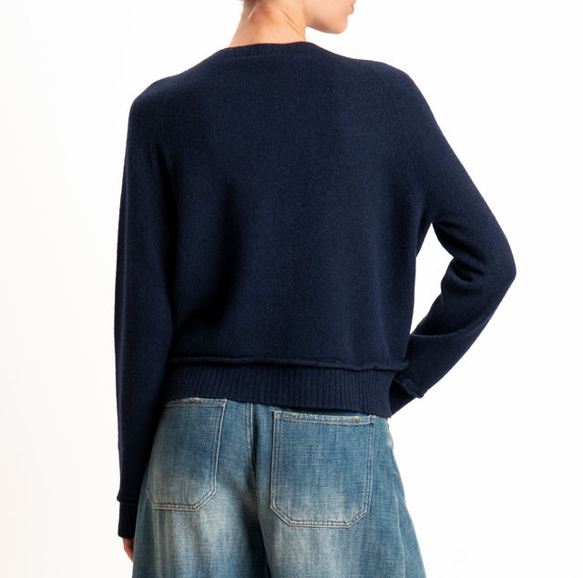 Kontatto-Maglia QS manica raglan - blu