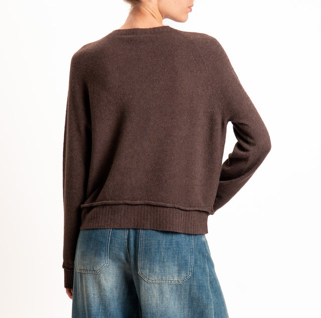 Kontatto-Maglia QS manica raglan - moka