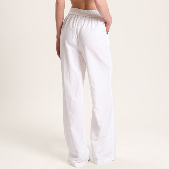 Kontatto-Completo giacca e pantalone misto lino - burro