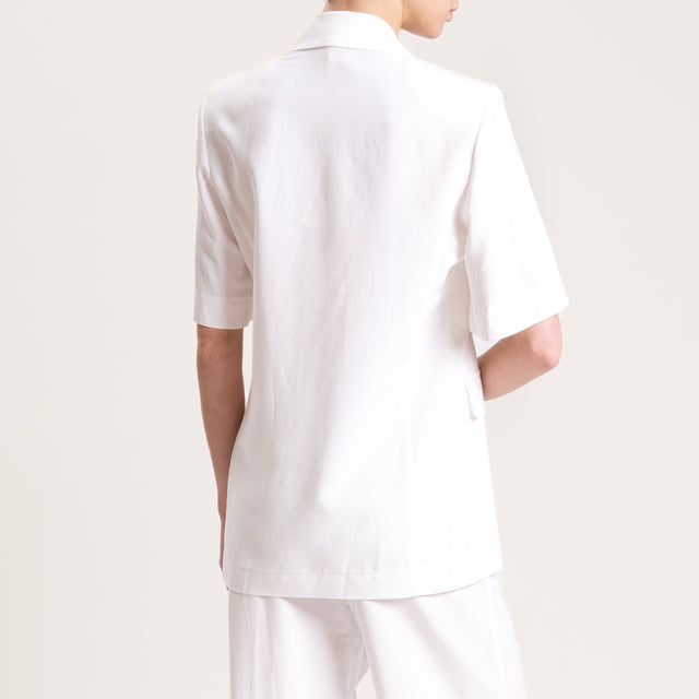 Kontatto-Completo giacca e pantalone misto lino - burro