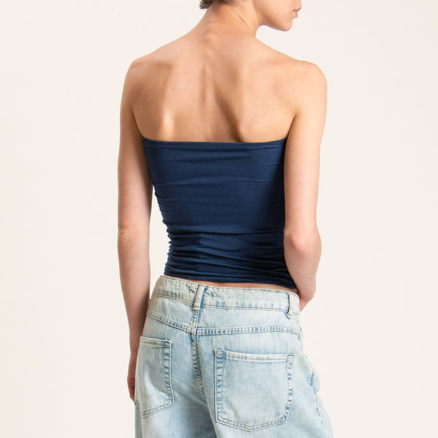 Kontatto-Top a fascia - blu