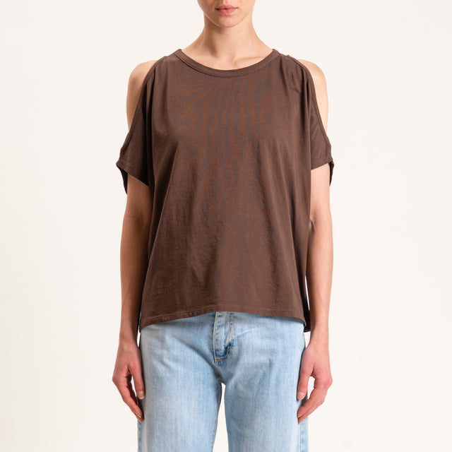 Kontatto-T-shirt cut out - moro