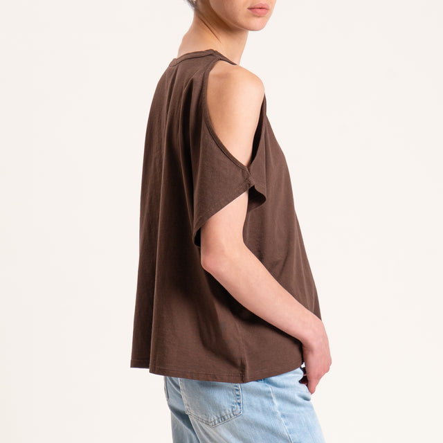 Kontatto-T-shirt cut out - moro