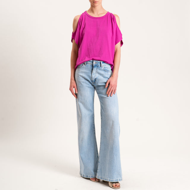 Kontatto-T-shirt cut out - peonia