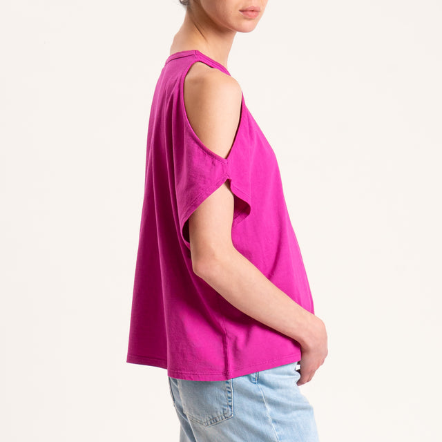 Kontatto-T-shirt cut out - peonia
