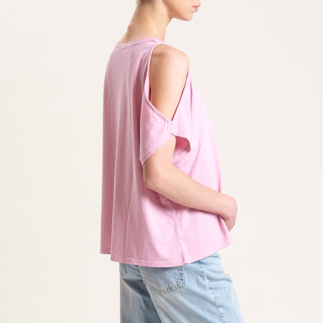 Kontatto-T-shirt cut out - rosa