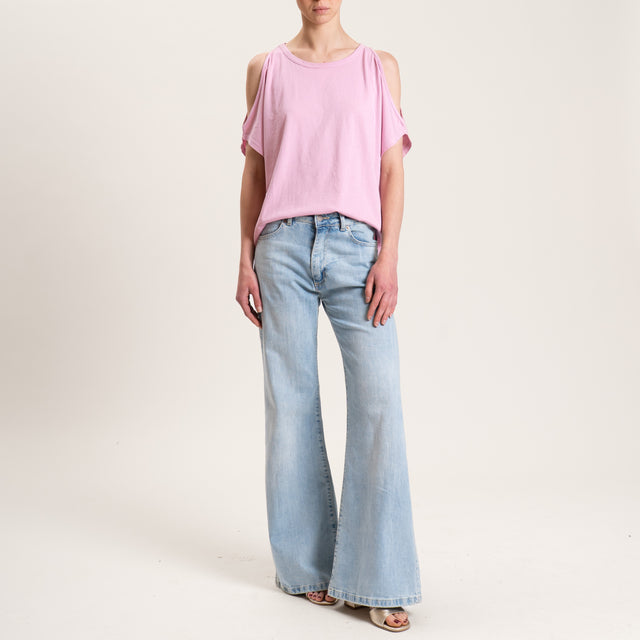 Kontatto-T-shirt cut out - rosa