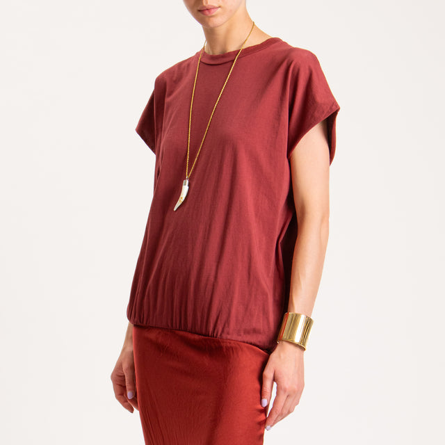 Kontatto-Abito doppio tessuto elastico in vita - india