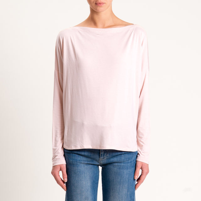 Kontatto-T-shirt in jersey stondata - rosa