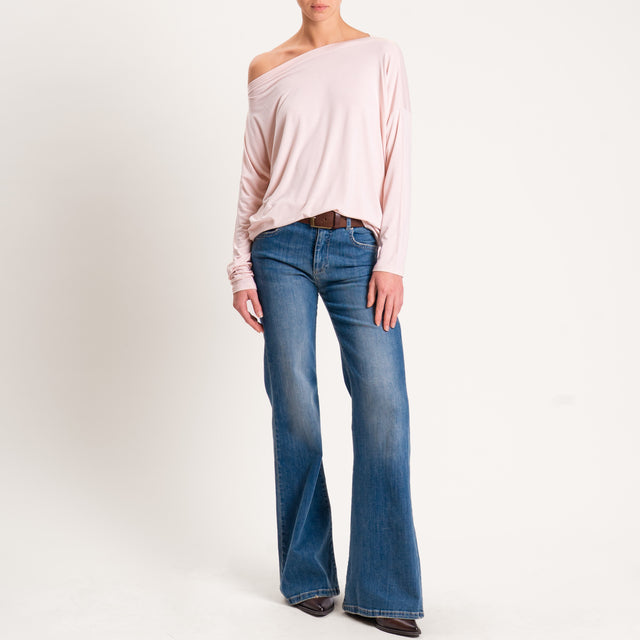 Kontatto-T-shirt in jersey stondata - rosa