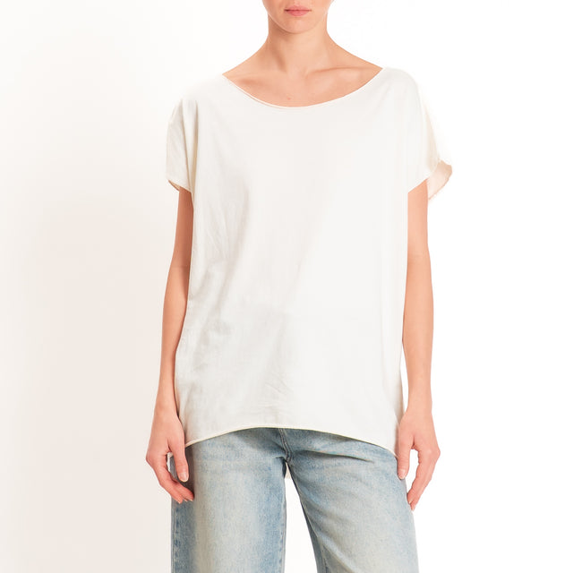 Kontatto-T-shirt over taglio vivo - burro