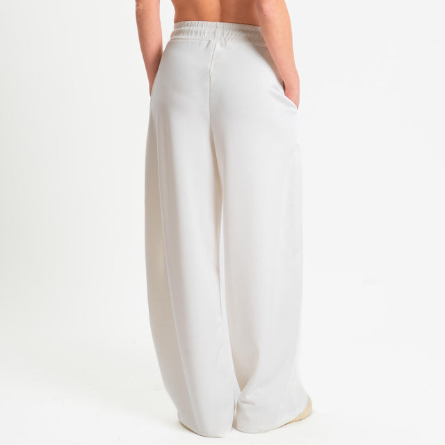 Kontatto- Pantalone in scuba con coulisse - burro