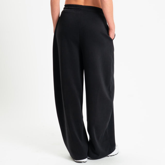 Kontatto- Pantalone in scuba con coulisse - Nero