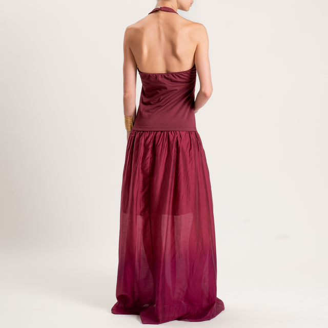 Kontatto-Abito doppio tessuto scollo americana - india