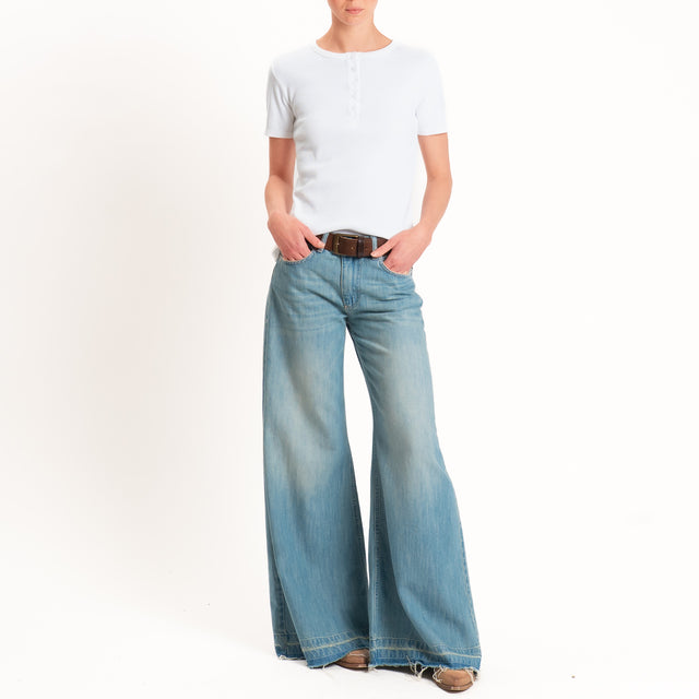 Motel-Chester costine con bottoni - bianco