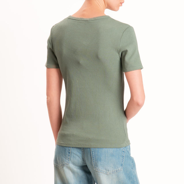 Motel-Chester costine con bottoni - militare