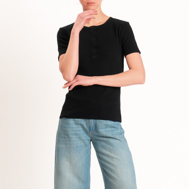 Motel-Chester costine con bottoni - nero