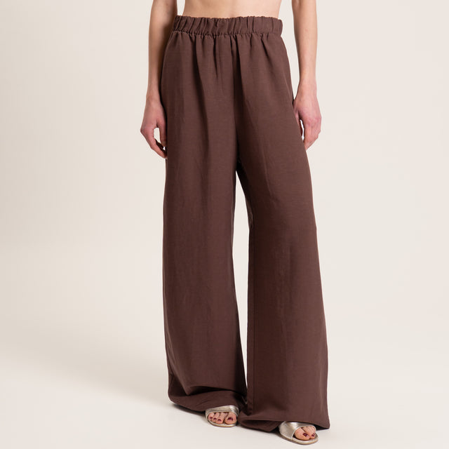 Motel-Completo gilet e pantalone misto lino - moro