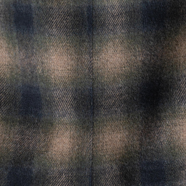 Motel-Giacca check doppiopetto in velour con spille - militare/beige/nero