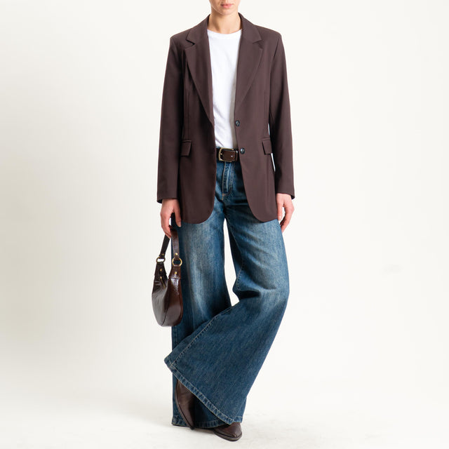 Motel-Giacca due bottoni - moro