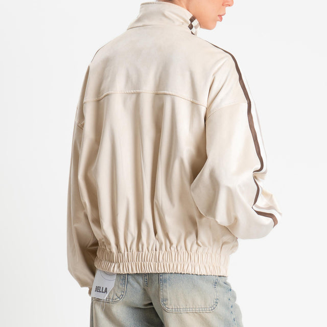 Motel-Bomber mandarin effetto suede - latte