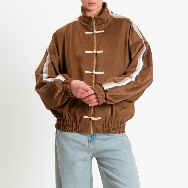 Motel-Bomber mandarin effetto suede - cognac