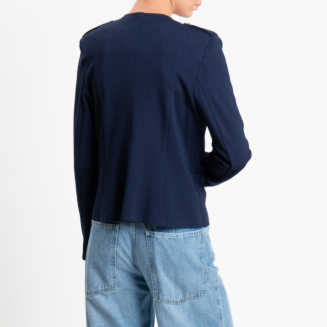 Motel-Giacca napoleon punto milano - blu