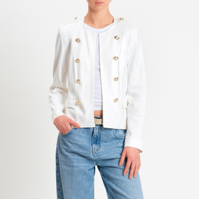 Motel-Giacca napoleon punto milano - latte