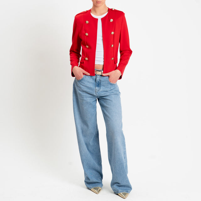 Motel-Giacca napoleon punto milano - rosso