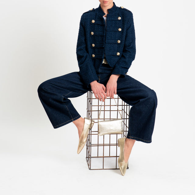 Motel-Giacca bouclé napoleon - blu