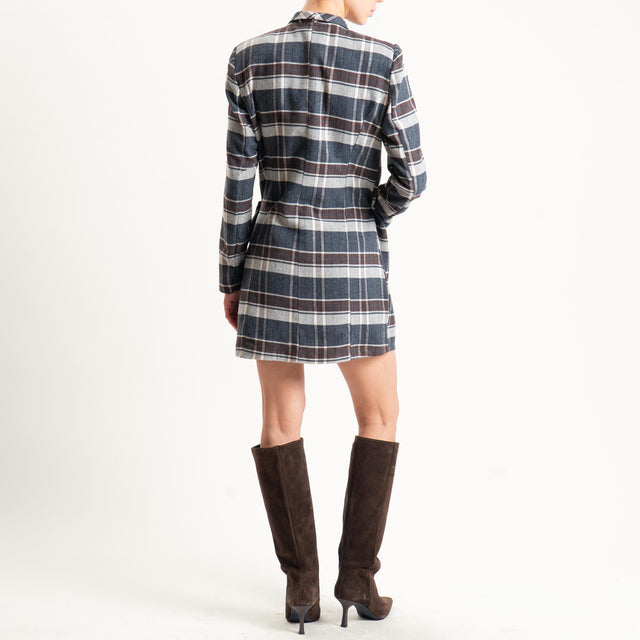 Motel-Abito check portafoglio - grigio/moro