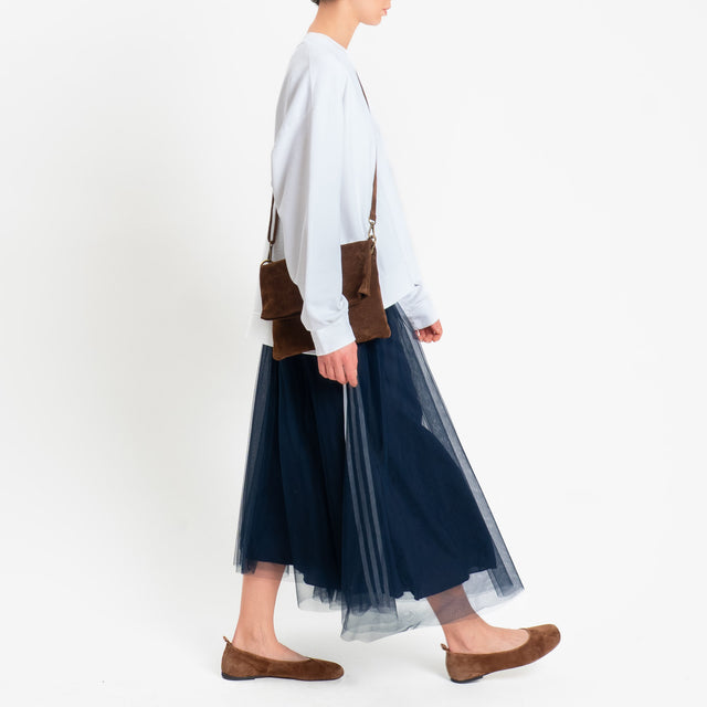 Motel-Gonna in tulle bande laterali - blu