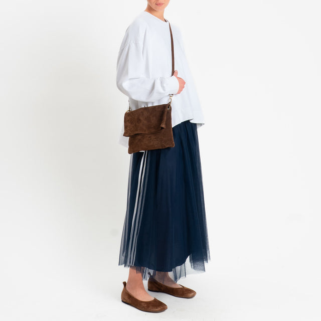 Motel-Gonna in tulle bande laterali - blu