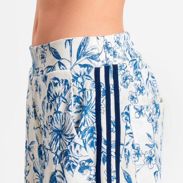 Motel-Pantalone in felpa mandarin fantasia bande laterali - burro/latte