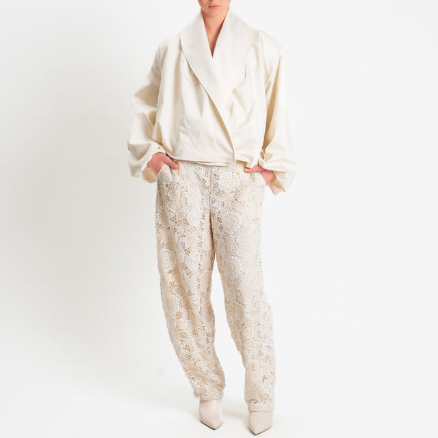 Haveone-Bomber con chiusura asimmetrica - latte