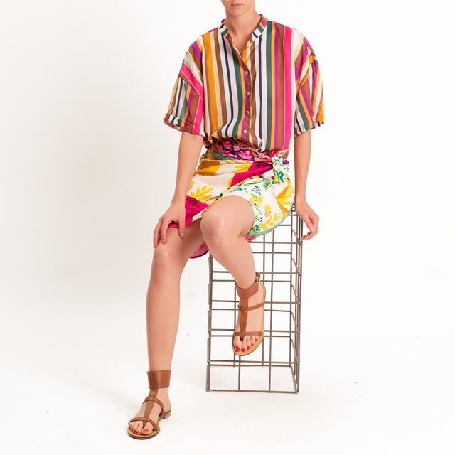 Motel-Camicia mussola a righe - multicolor