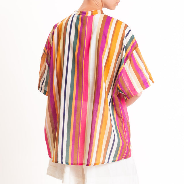 Motel-Camicia mussola a righe - multicolor