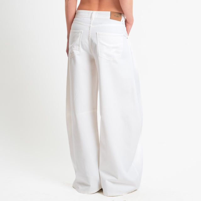 Motel-Pantalone barrel relaxed fit - bianco