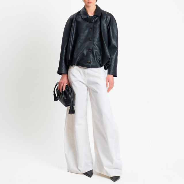 Motel-Pantalone barrel relaxed fit - bianco