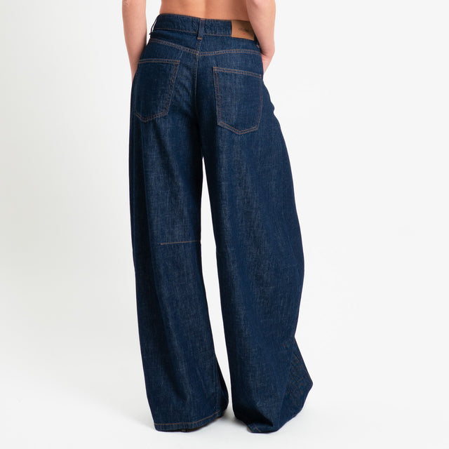 Motel-Jeans barrel relaxed fit - denim scuro