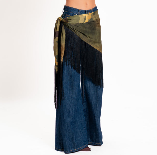 Motel-Pareo camouflage con frange - militare/moro