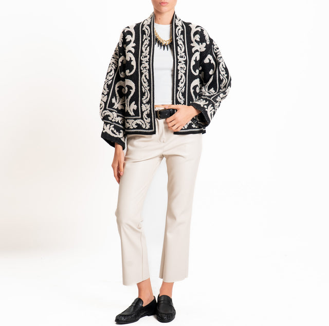 Motel-Pantalone similpelle trombetta - burro