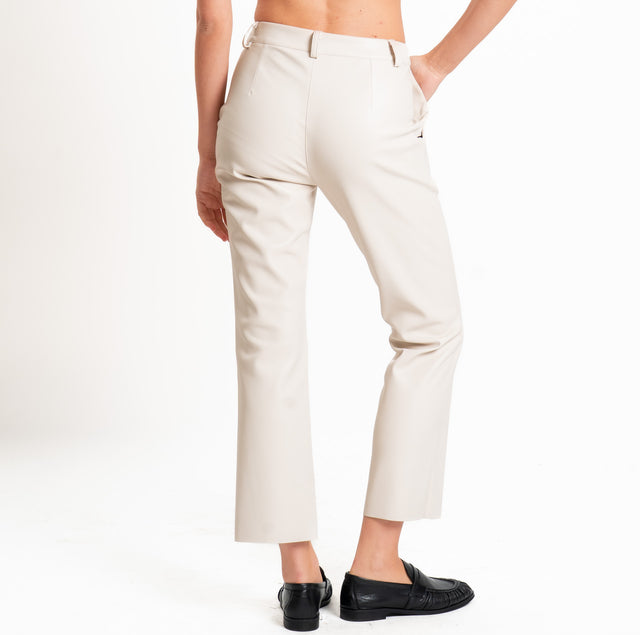 Motel-Pantalone similpelle trombetta - burro