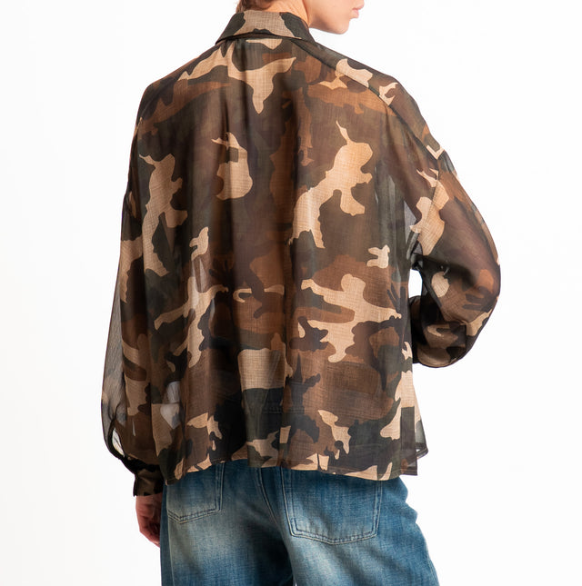 Motel-Camicia fantasia con fiocco - camouflage militare/moro