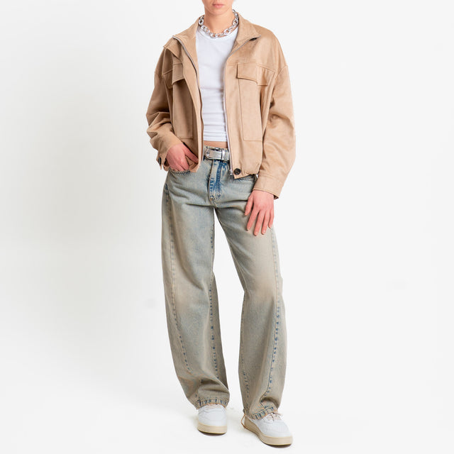 Motel-Bomber effetto suede - sabbia