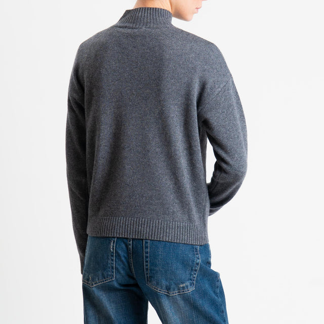 Motel-Maglia rombi argyle misto cashmere - antracite/grigio/lime