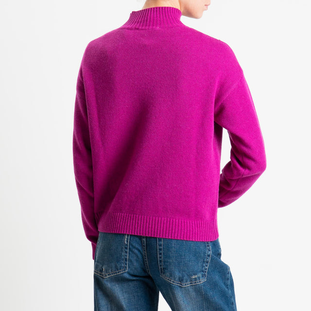 Motel-Maglia rombi argyle misto cashmere - fucsia/grigio/lime