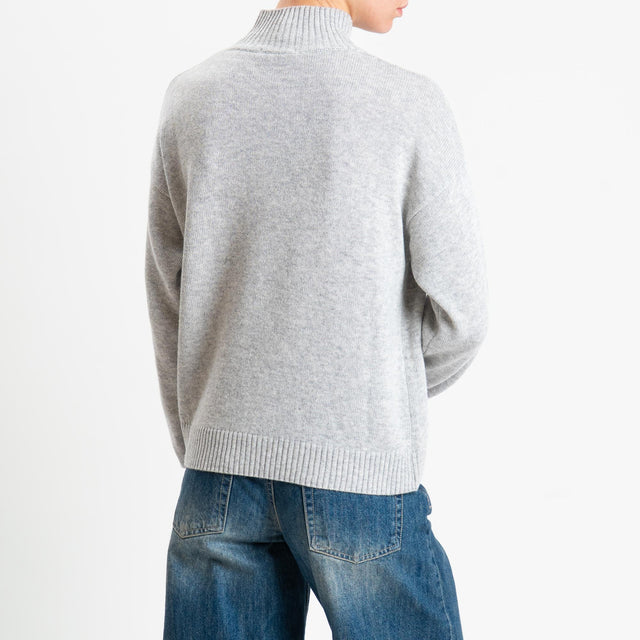 Motel-Maglia rombi argyle misto cashmere - grigio/rosa/bubble