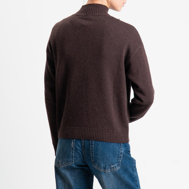 Motel-Maglia rombi argyle misto cashmere - moro/cielo/burro