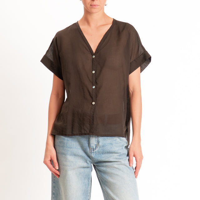 Motel-Camicia mussola smanicata - caffe'